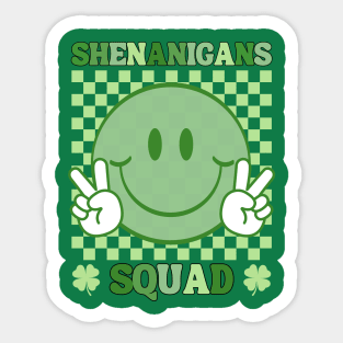 Shenanigans Squad St Patricks Day Smile Green Proud Irish Sticker